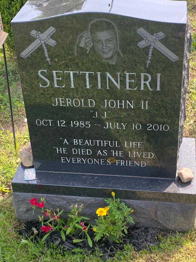 Jerold John "J. J." Settineri Second's grave. Photo 3