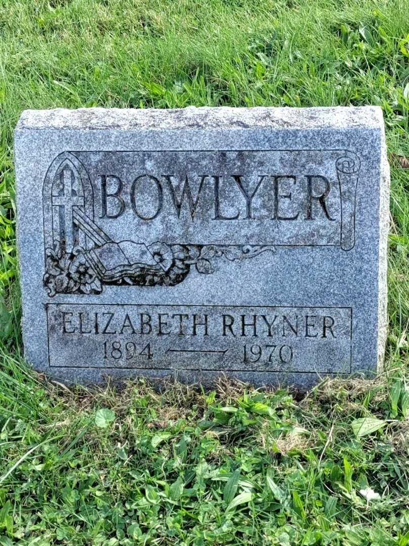 Elizabeth Rhyner Bowlyer's grave. Photo 3