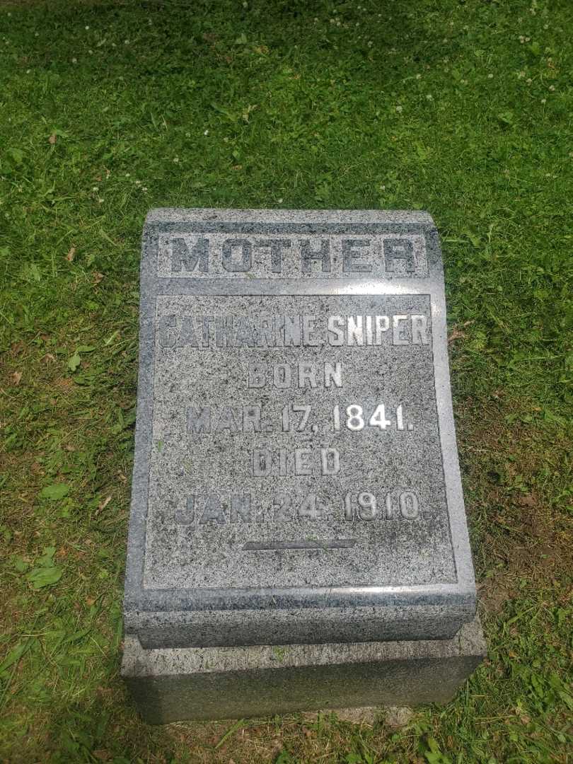 Catharine Sniper's grave. Photo 3