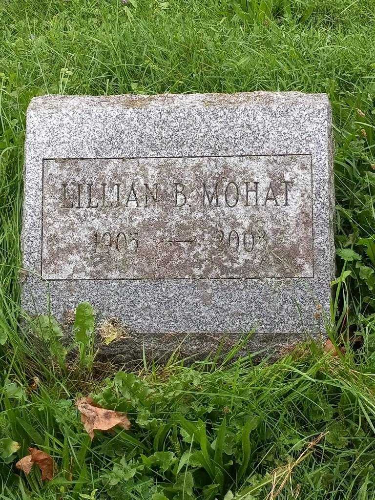 Lillian B. Mohat's grave. Photo 3