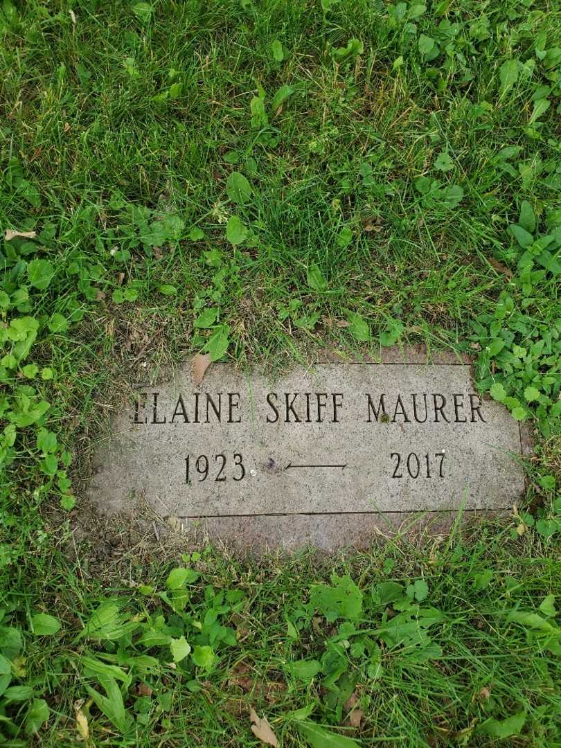 Elaine Maurer Skiff's grave. Photo 3