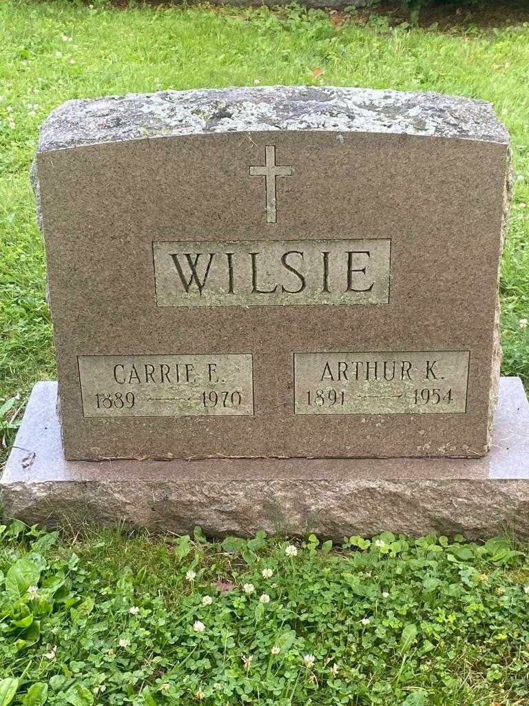 Arthur K. Wilsie's grave. Photo 3