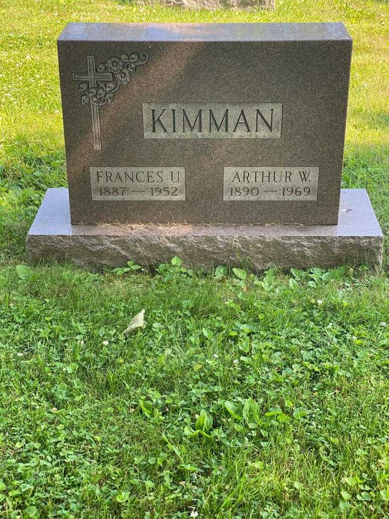 Frances U. Kimman's grave. Photo 3