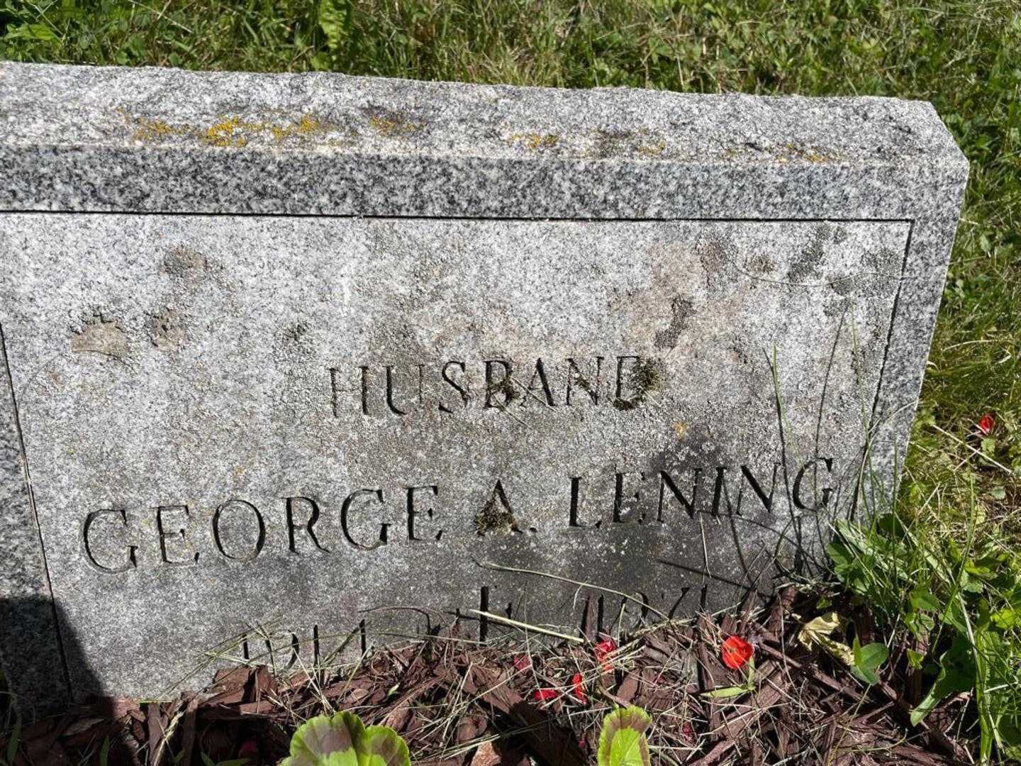 George A. Lening's grave. Photo 1