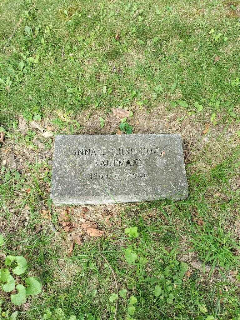 Anna Louise Kaufmann Cook's grave. Photo 2