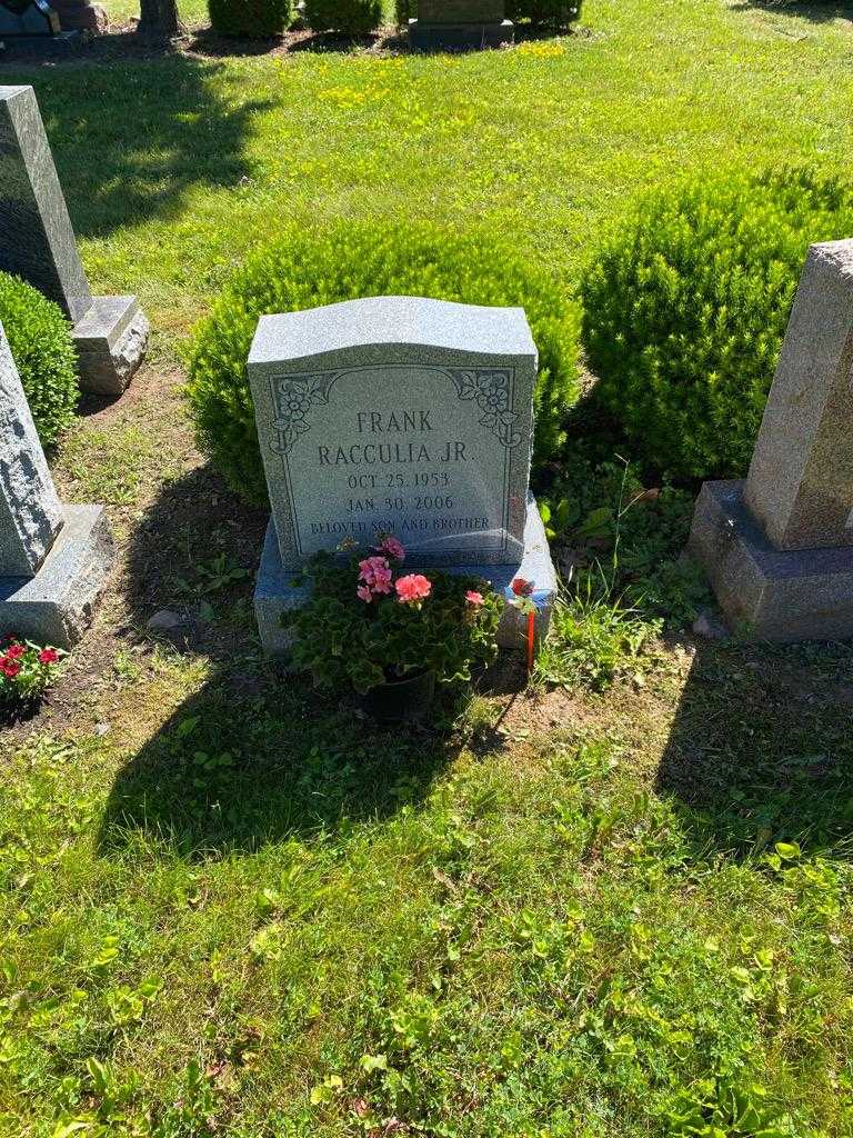 Frank Racculia Junior's grave. Photo 2