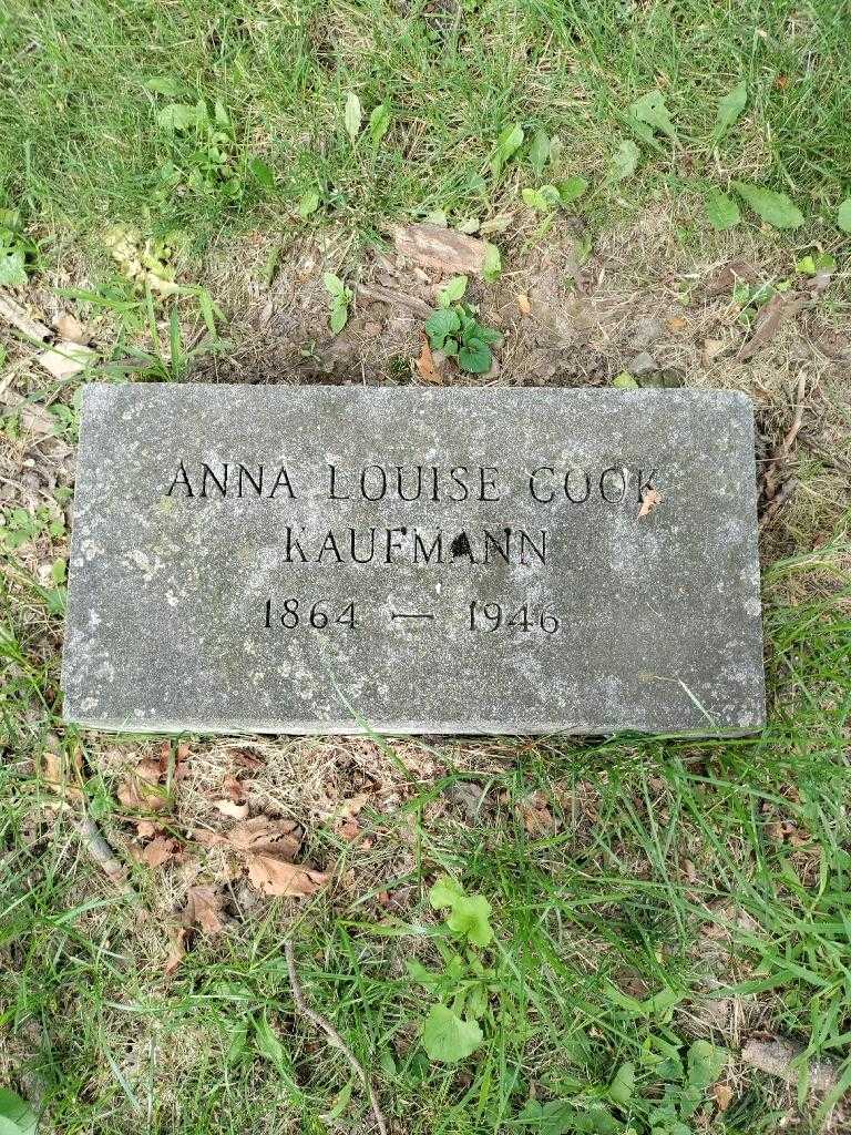 Anna Louise Kaufmann Cook's grave. Photo 3