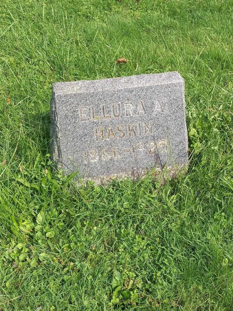 Ellura A. Haskin's grave. Photo 2