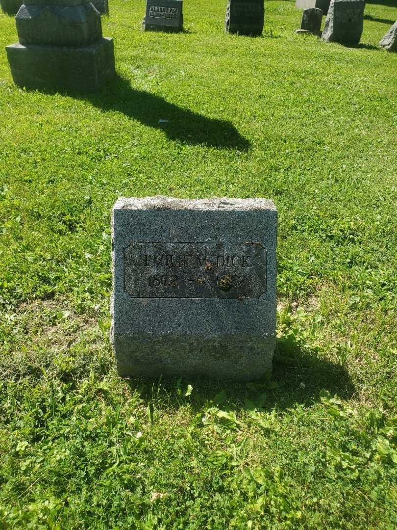 Emilie M. Dick's grave. Photo 3