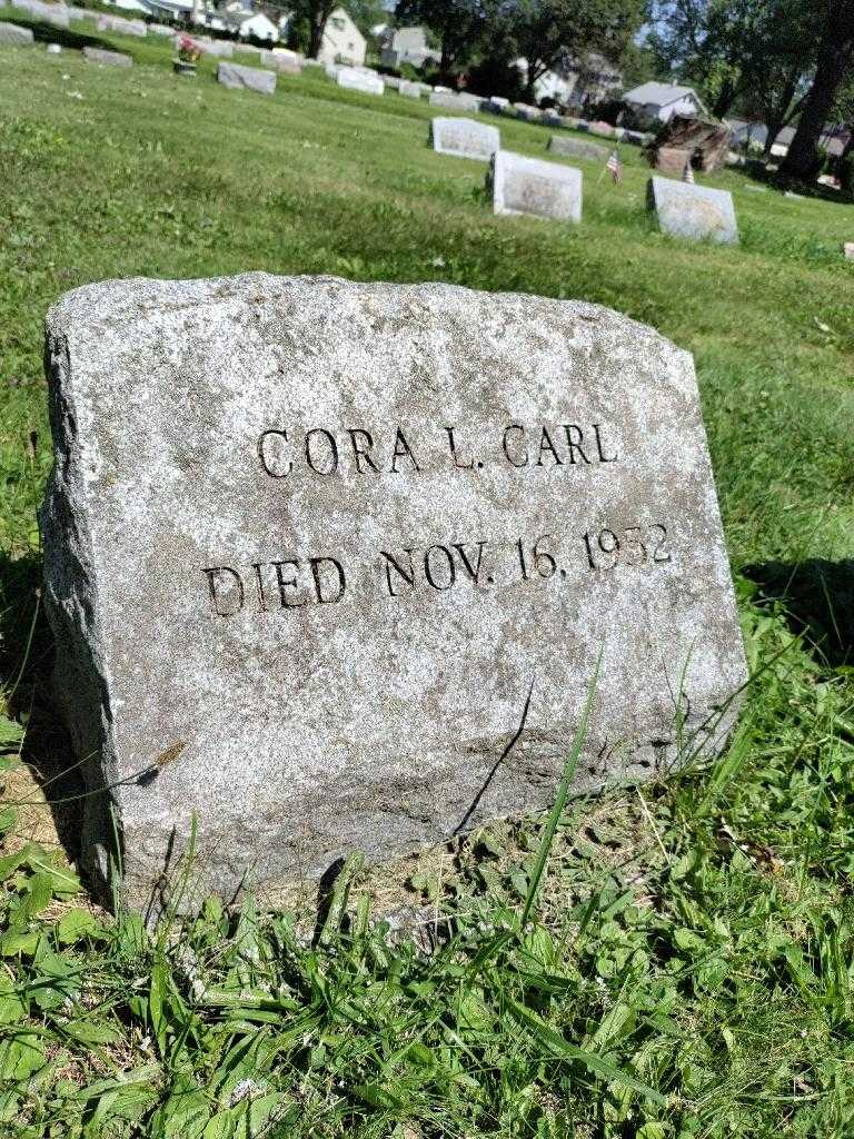 Cora L. Carl's grave. Photo 2