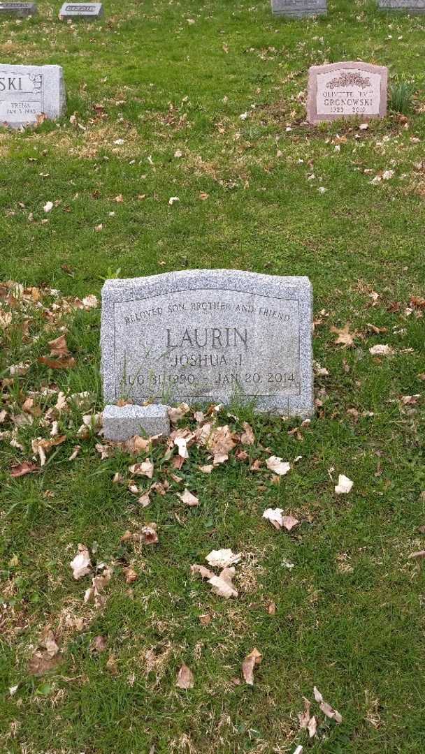 Joshua J. Laurin's grave. Photo 2