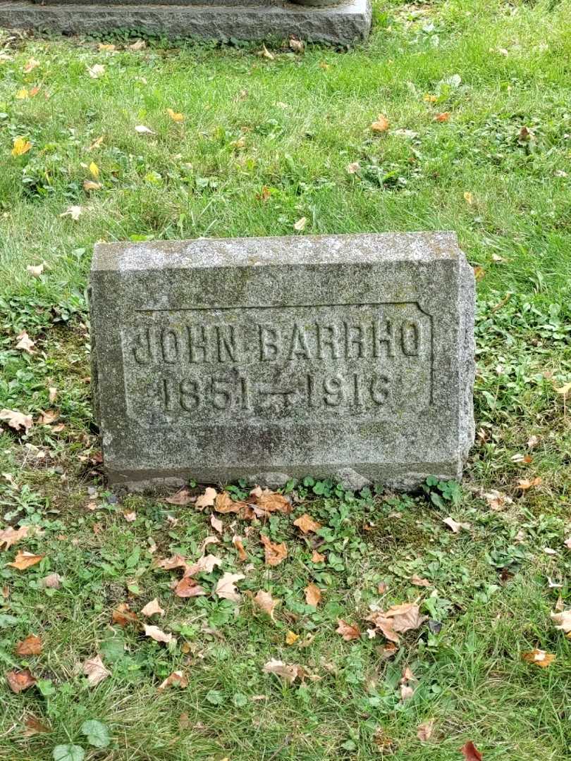 John Barrho's grave. Photo 2