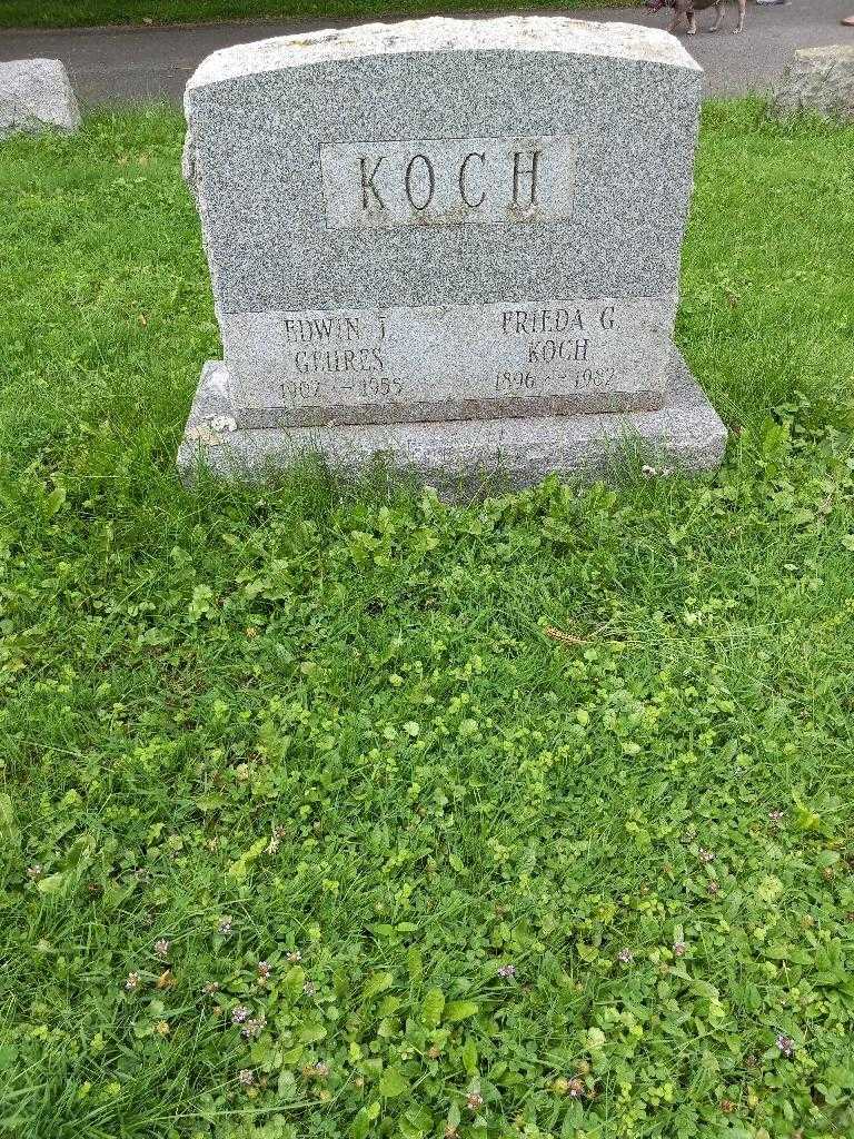 Freida G. Koch's grave. Photo 1