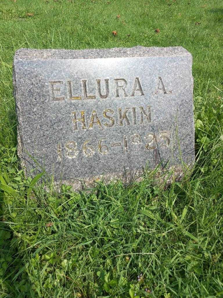 Ellura A. Haskin's grave. Photo 3