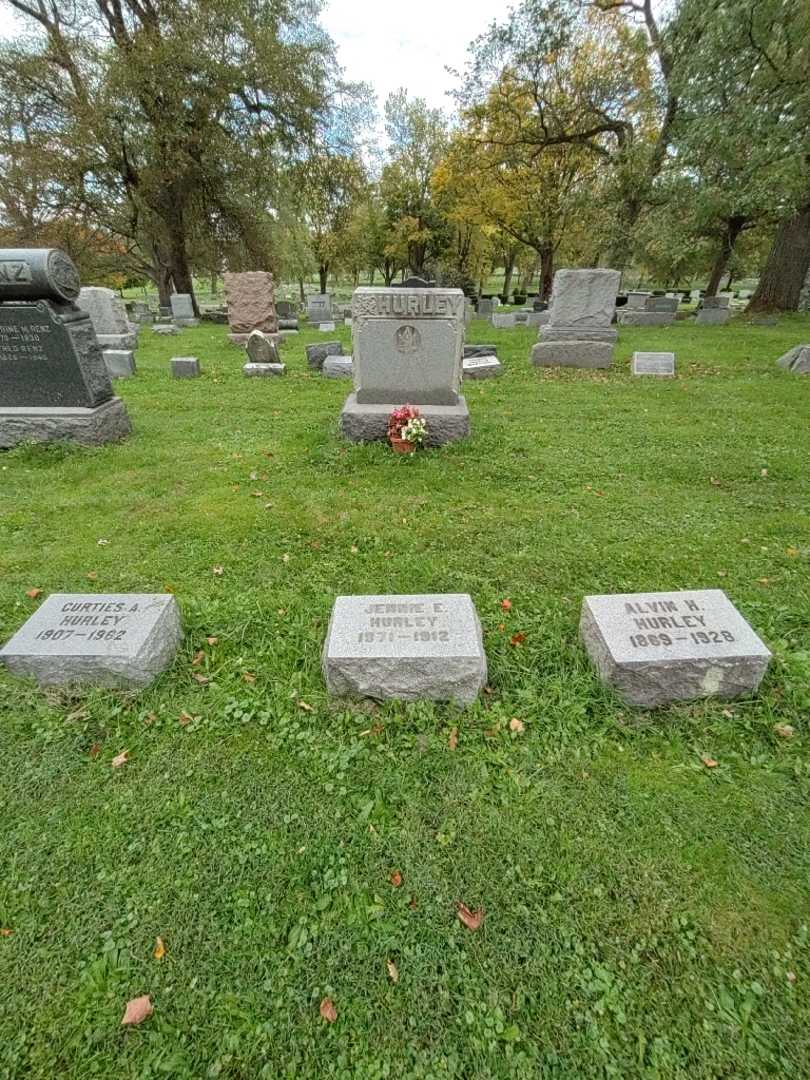 Jennie E. Hurley's grave. Photo 1