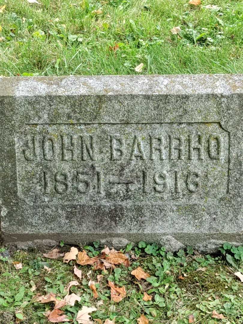 John Barrho's grave. Photo 3