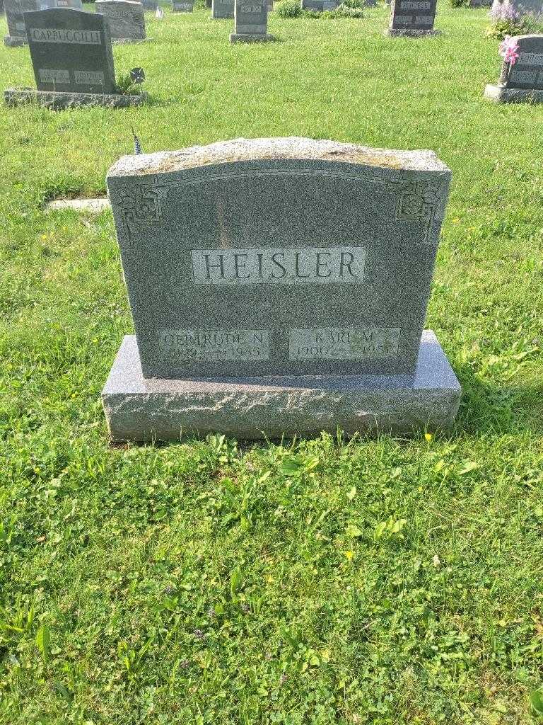 Gertrude N. Heisler's grave. Photo 1