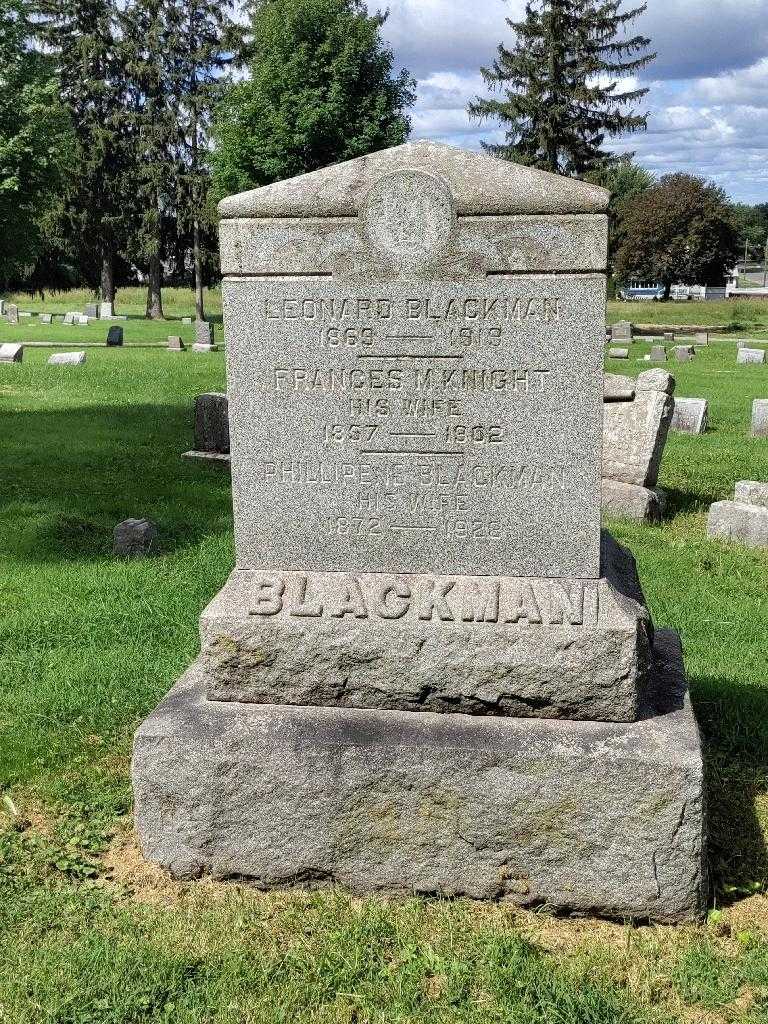 Frances M. Knight Blackman's grave. Photo 2