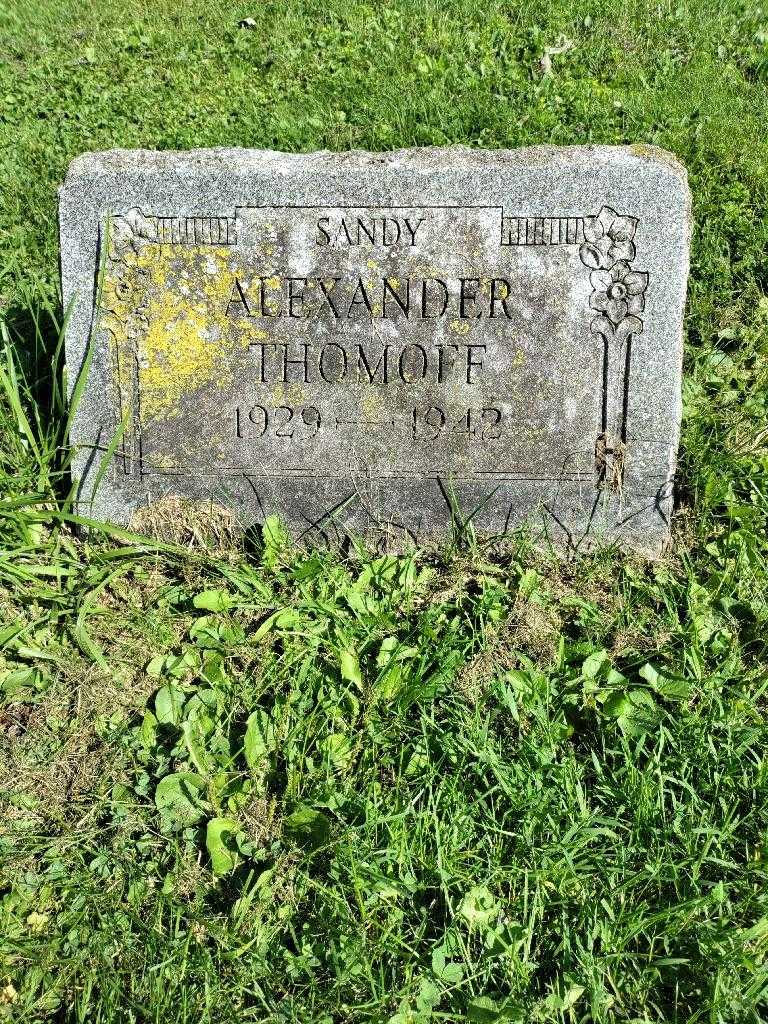 Alexander "Sandy" Thomaff's grave. Photo 2