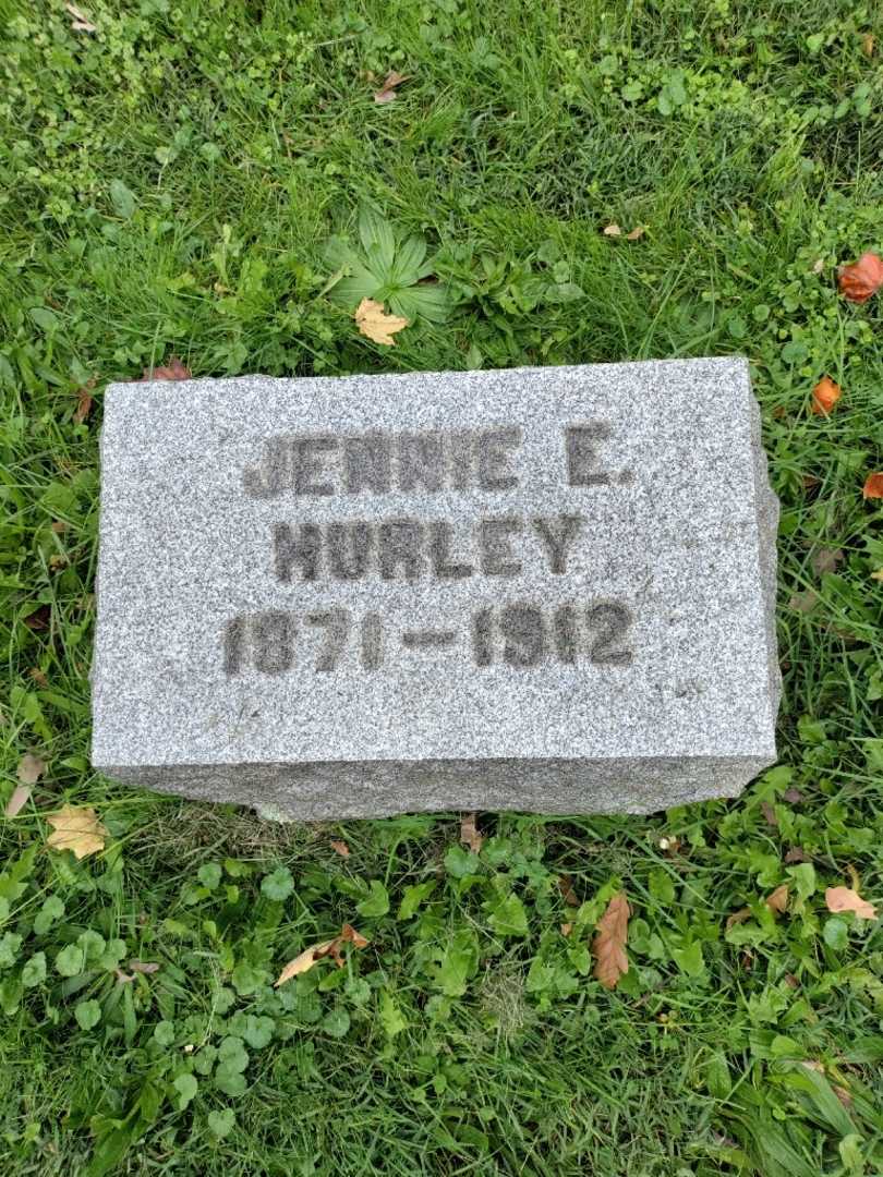 Jennie E. Hurley's grave. Photo 3