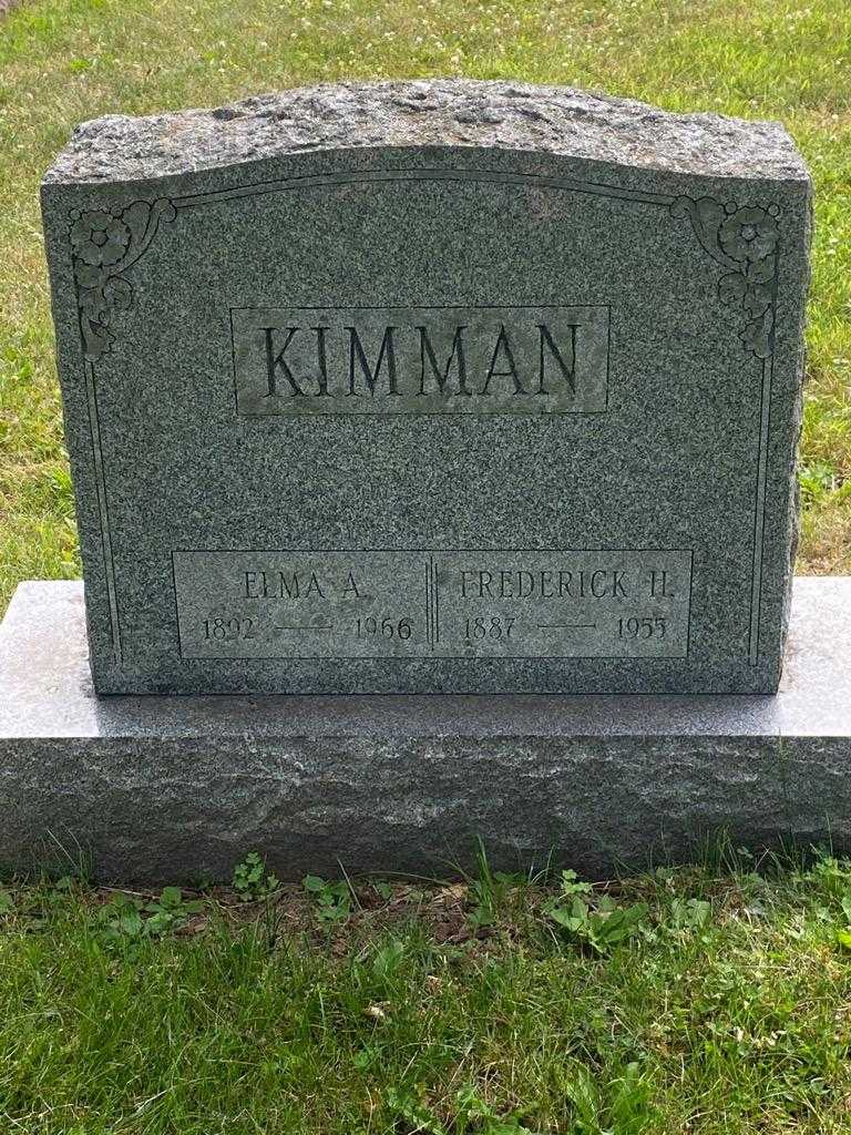 Elma A. Kimman's grave. Photo 3