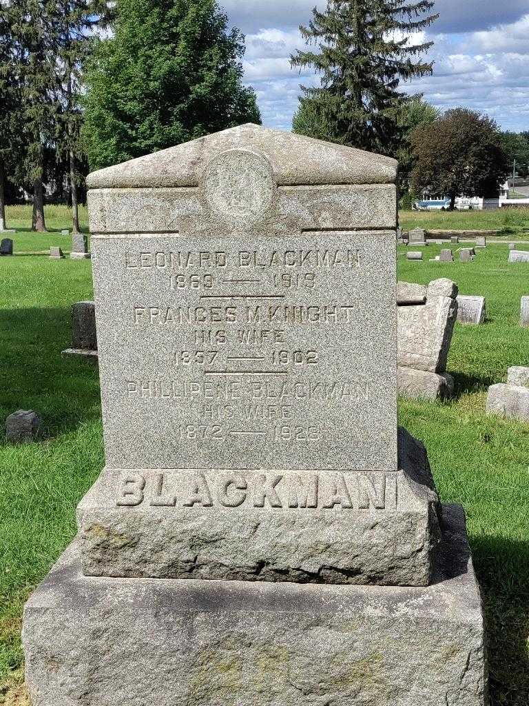 Frances M. Knight Blackman's grave. Photo 3
