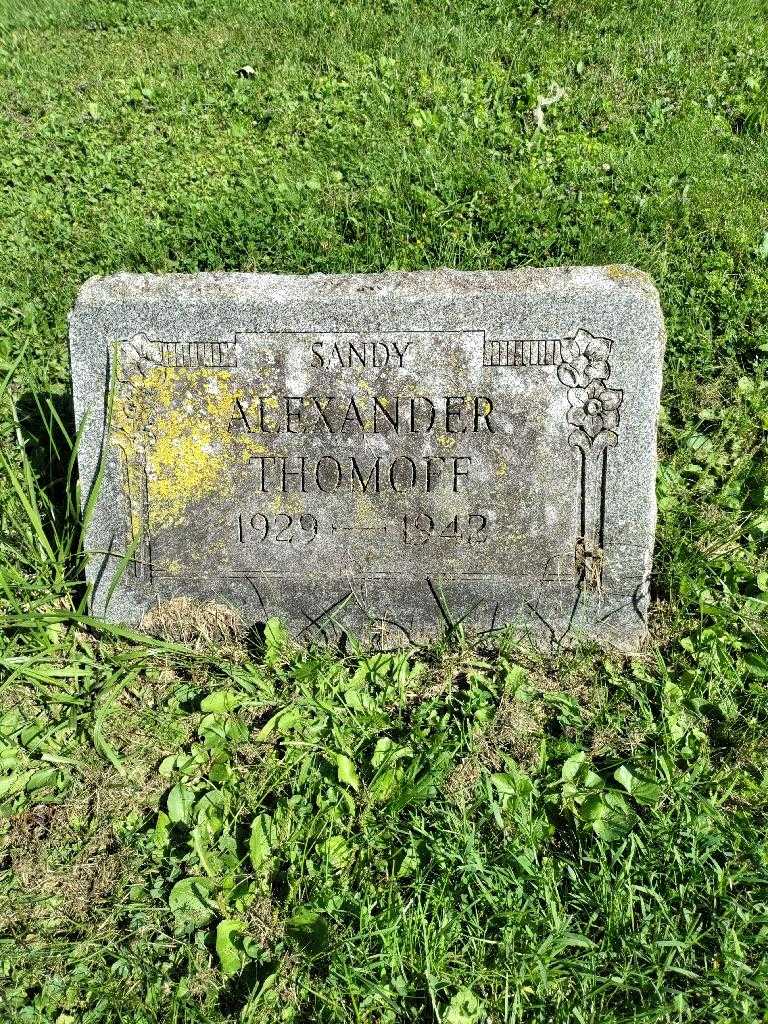 Alexander "Sandy" Thomaff's grave. Photo 3