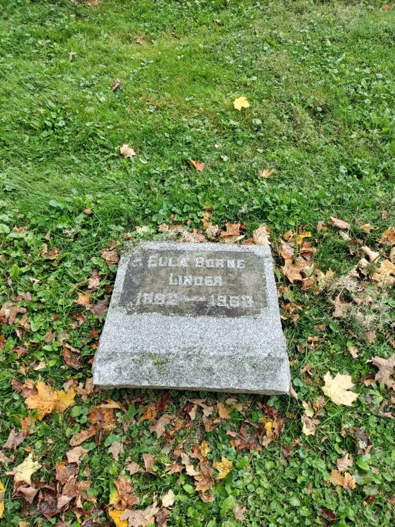 Ella V. Borne Linder's grave. Photo 2