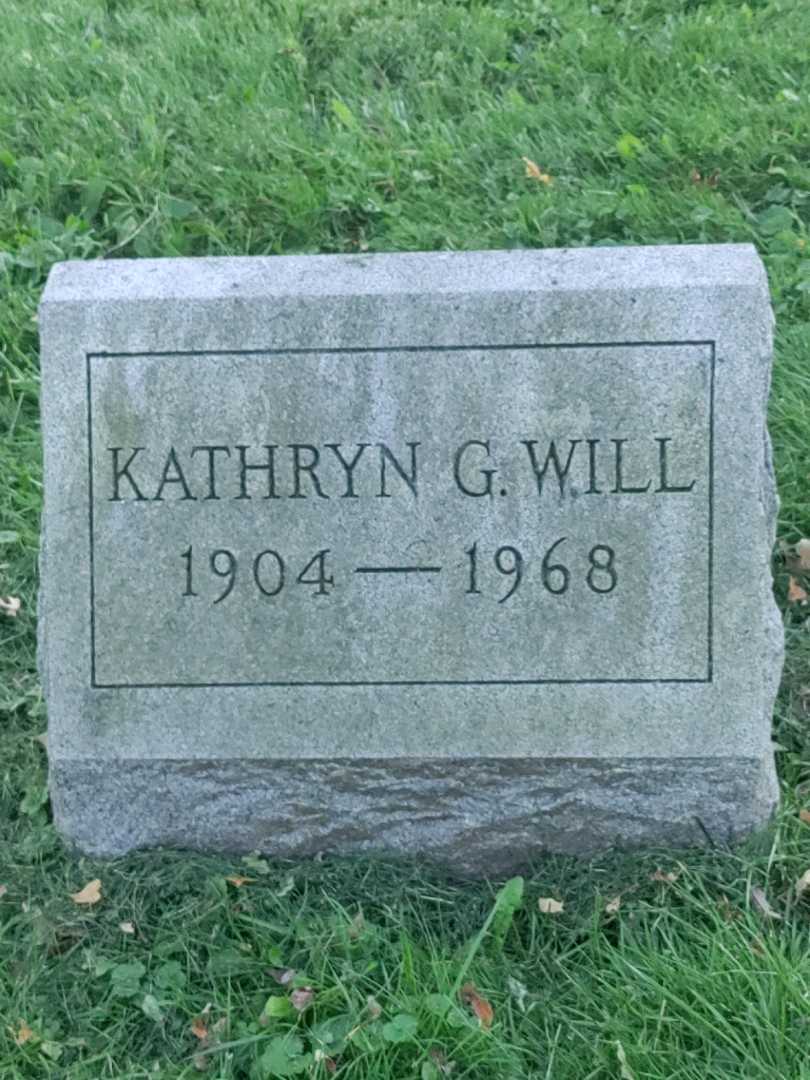 Kathryn G. Will's grave. Photo 3