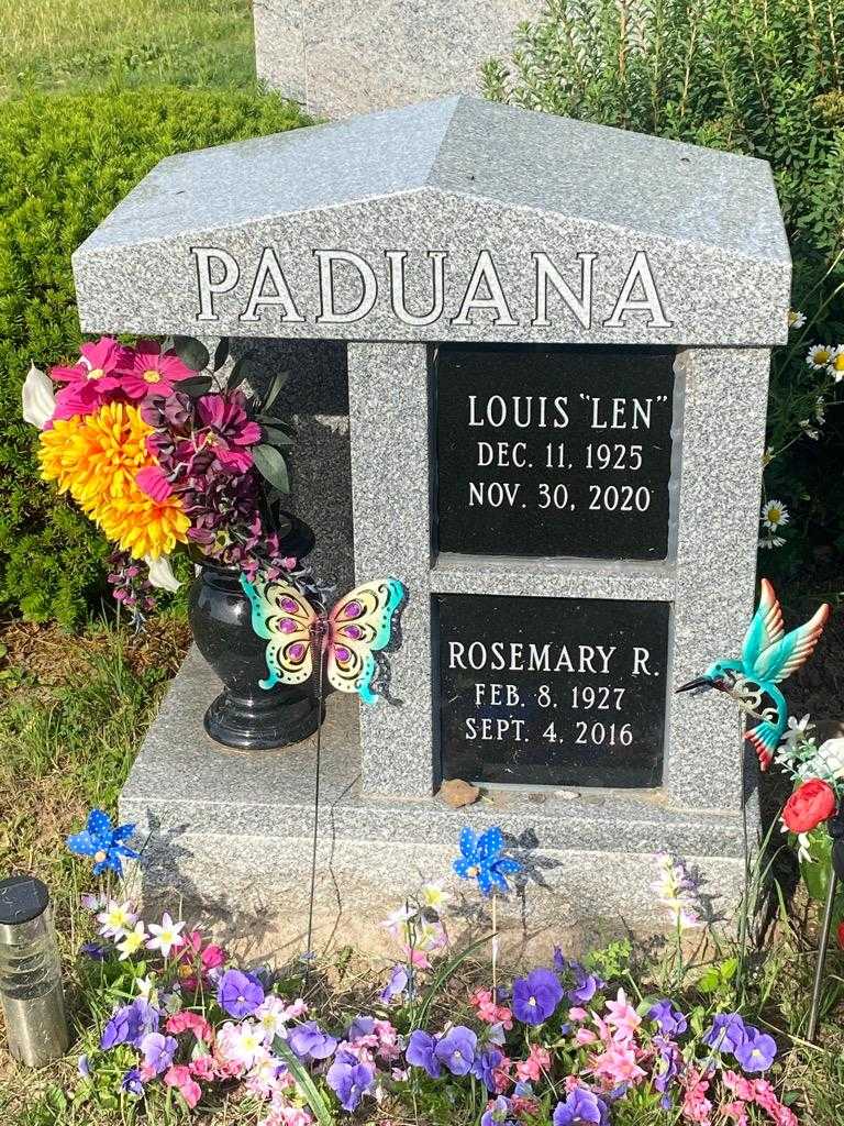 Louis "Len" Paduana's grave. Photo 3