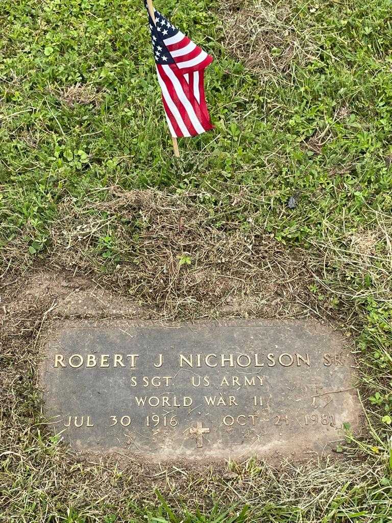 Robert J. Nicholson Senior's grave. Photo 3