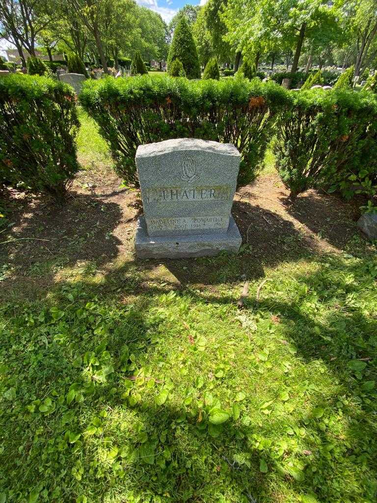 Edward J. Thater's grave. Photo 1