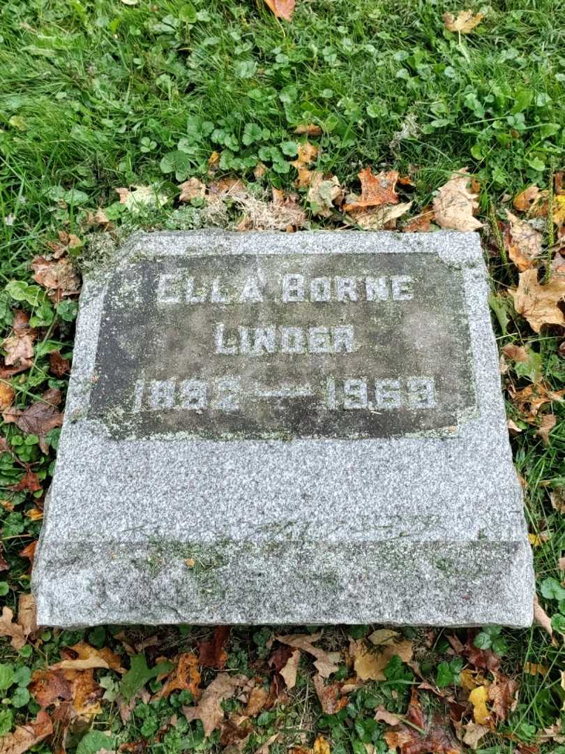 Ella V. Borne Linder's grave. Photo 3