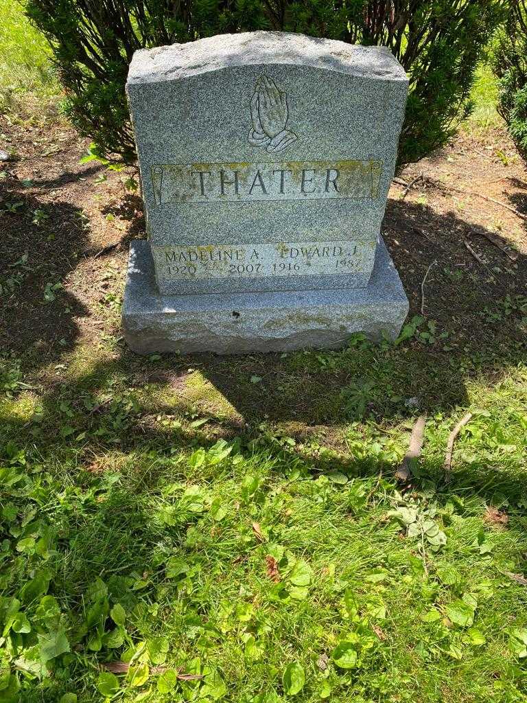 Edward J. Thater's grave. Photo 2