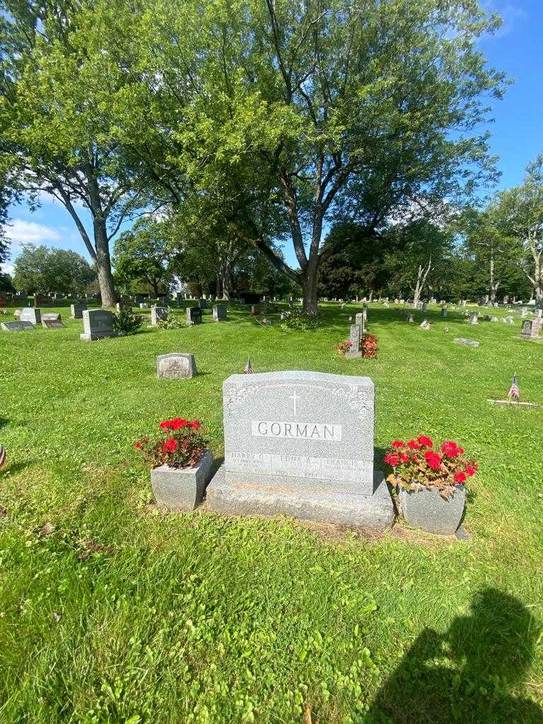 Edna A. Gorman's grave. Photo 1