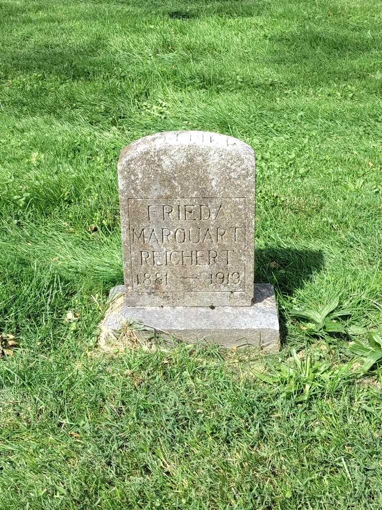 Frieda Marouart Reichert's grave. Photo 3