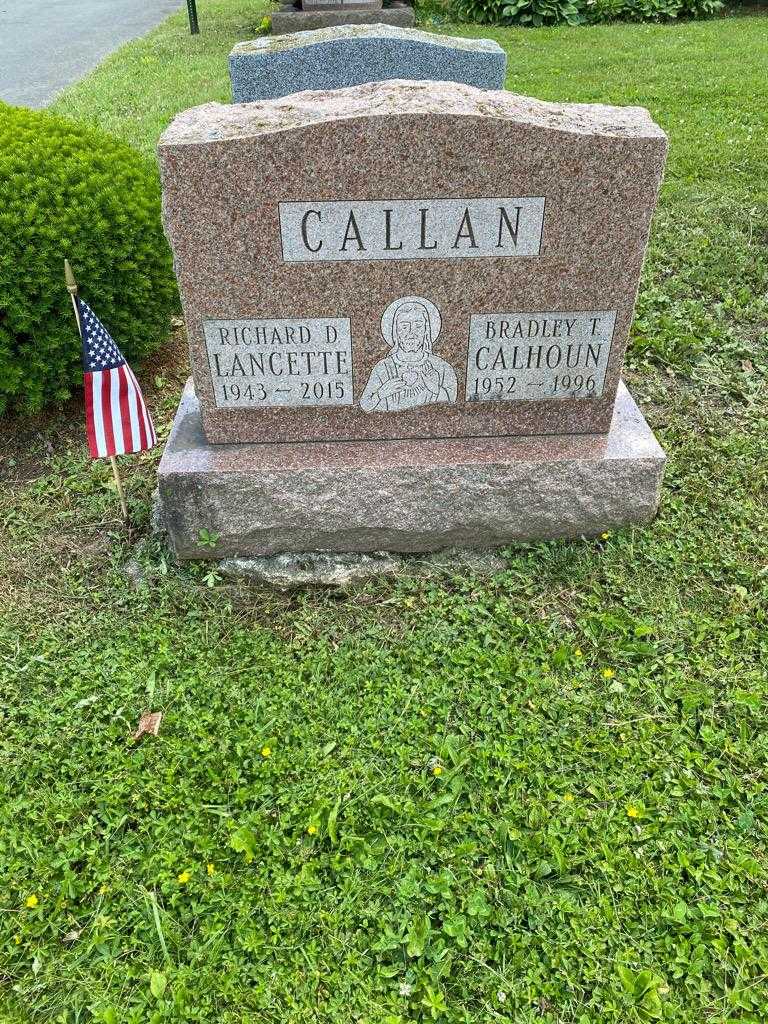 Bradley T. Callan Calhoun's grave. Photo 2