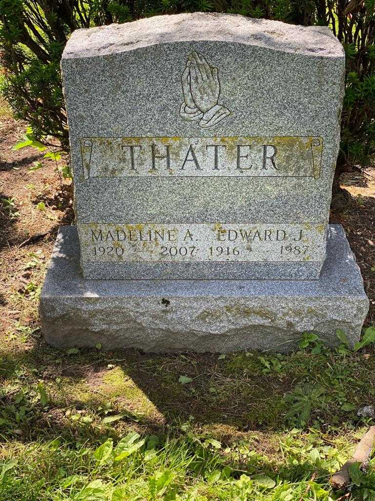 Edward J. Thater's grave. Photo 3