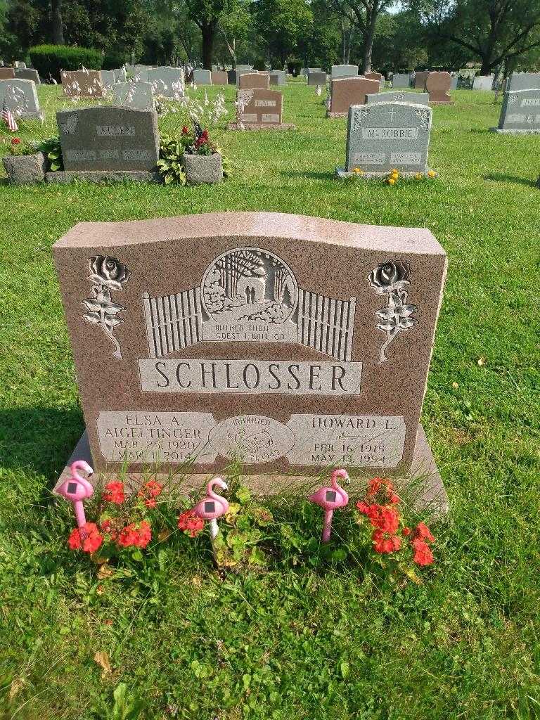 Elsa A. Schlosser Aigeltinger's grave. Photo 2