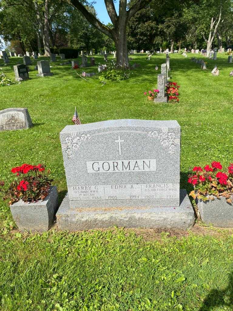 Edna A. Gorman's grave. Photo 2