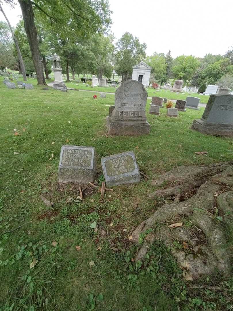 John P. Feigel's grave. Photo 1