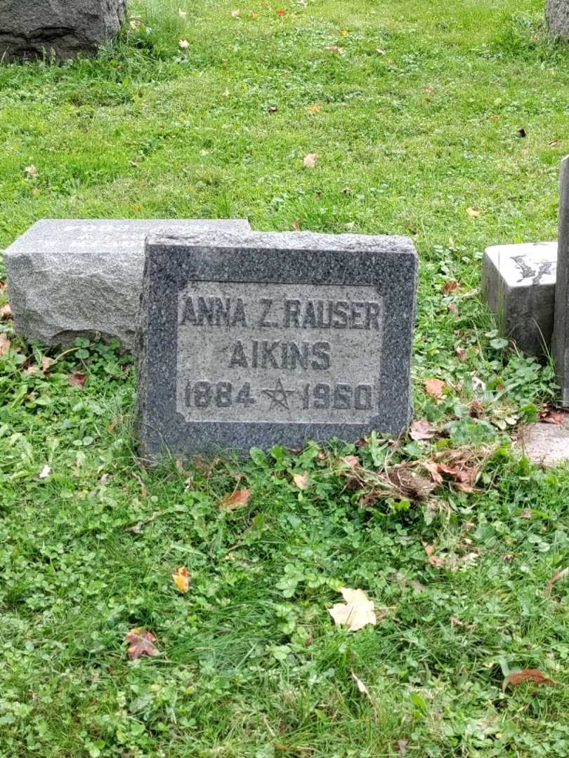 Anna Z Louise Rauser Aikins's grave. Photo 2