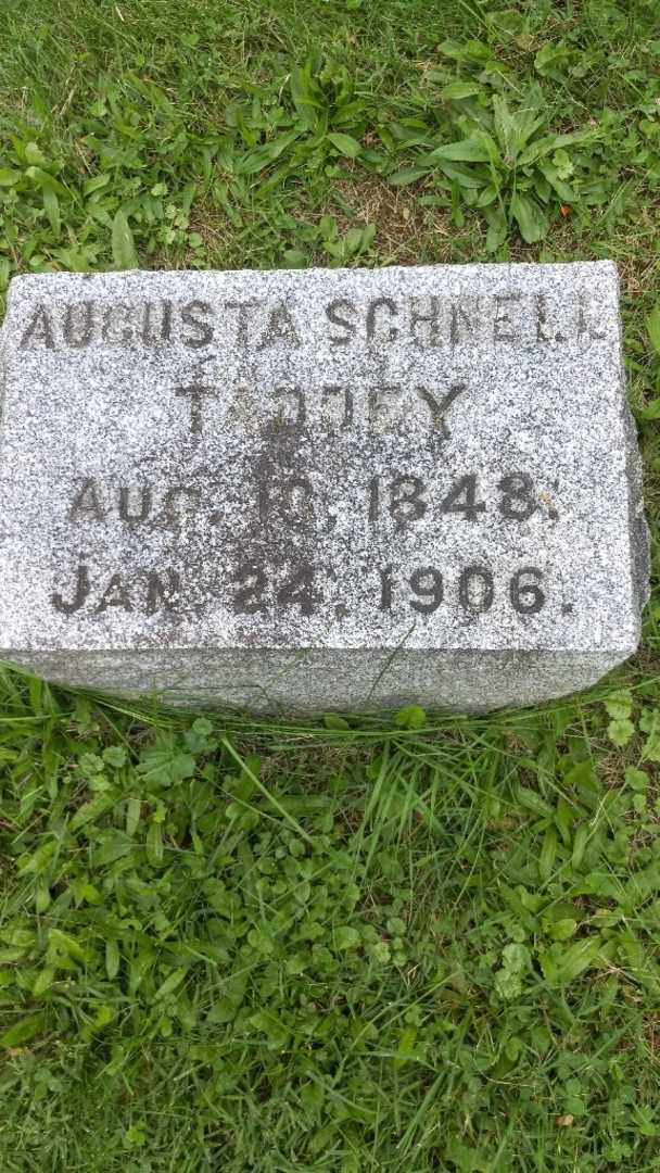 Augusta Schnell Taddey's grave. Photo 3