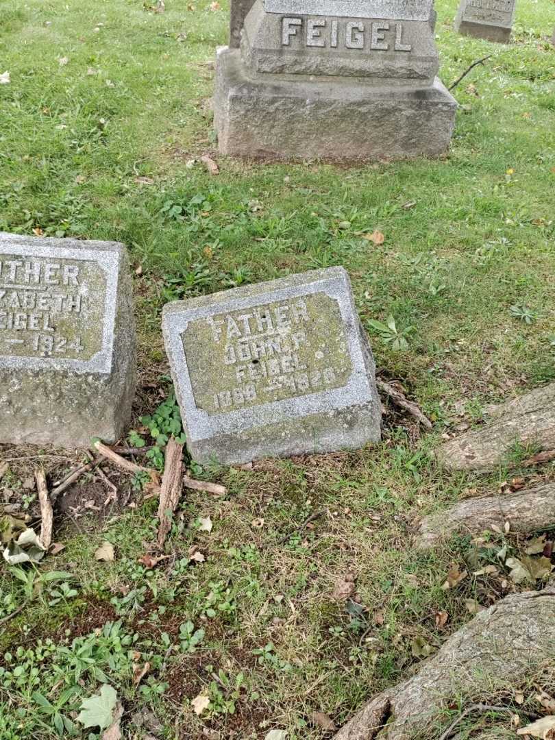 John P. Feigel's grave. Photo 2