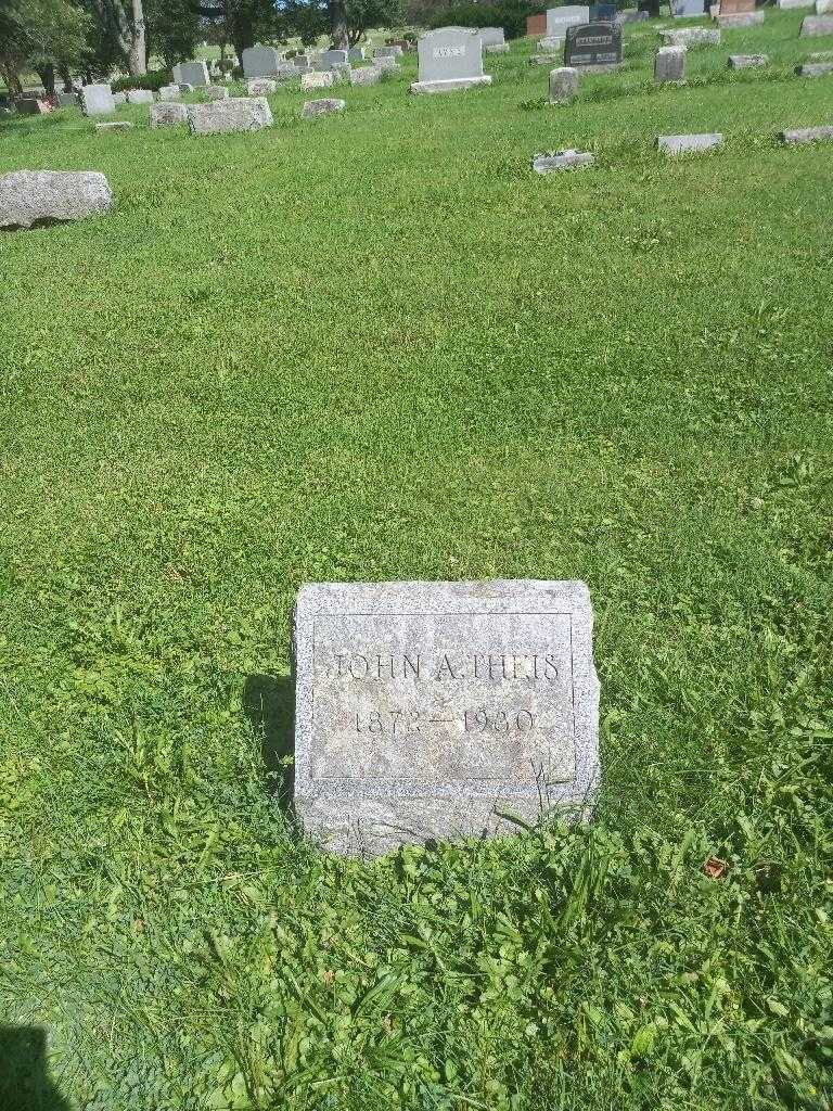 John A. Theis's grave. Photo 2