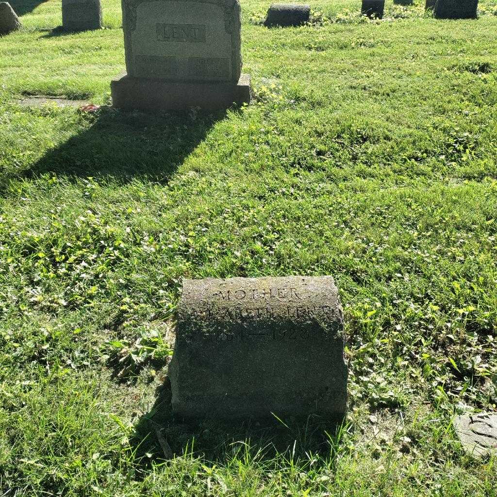 Elizabeth Anna Lent's grave. Photo 2