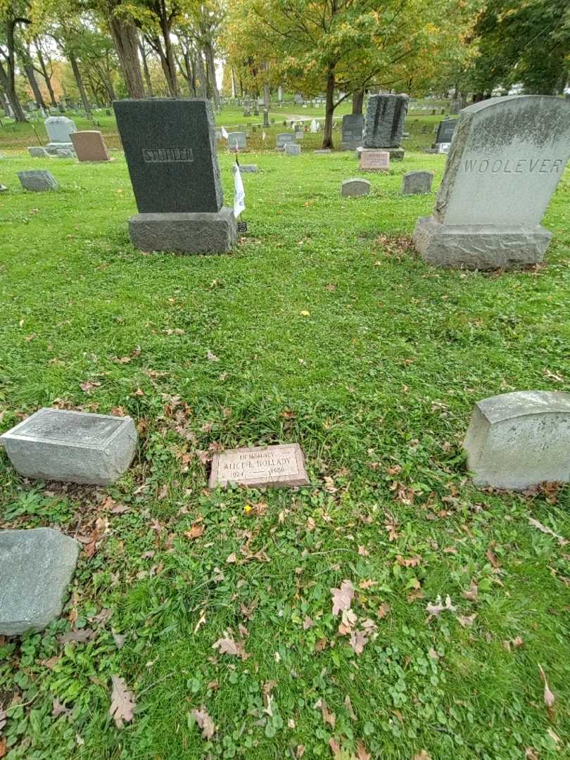 Alice E. Hollady's grave. Photo 1