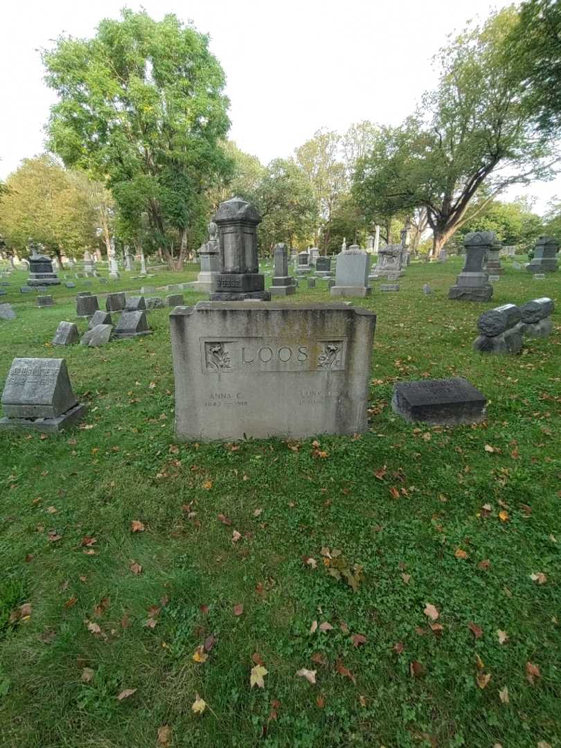 Anna C. Loos's grave. Photo 1
