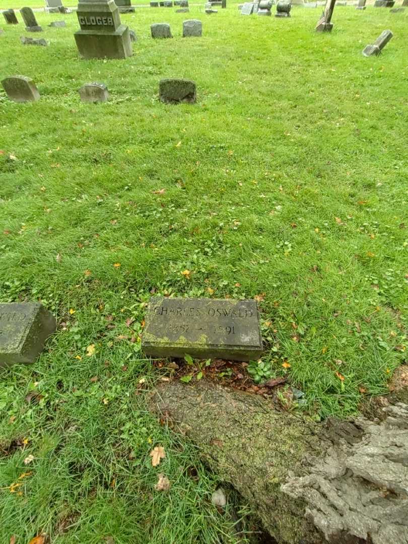 Charles C. Oswald's grave. Photo 1