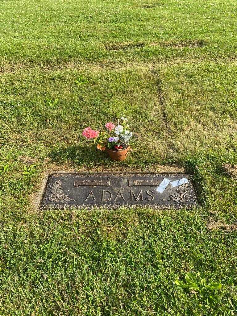 Russell H. Adams Senior's grave. Photo 2